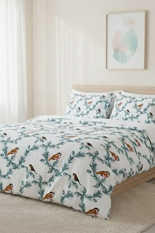 Parure de couette en coton 57 fils/cm² - Blanc