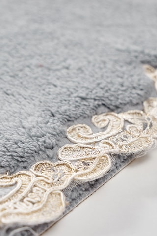 2 tapis de bain - Gris - 50 x 60 cm et 60 x 100 cm