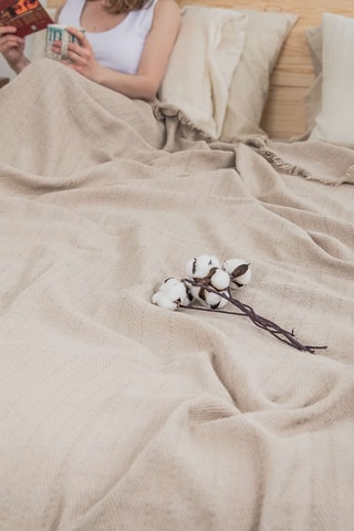 Couvre-lit Double pique - Beige