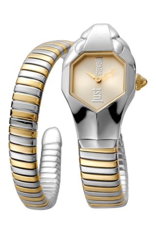 Stalen Quartz Horloge - Zilverkleurig en Goudkleurig