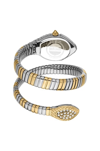 Stalen Quartz Horloge met Tsjechische Kristallen Speranza - Zilverkleurig en Goudkleurig