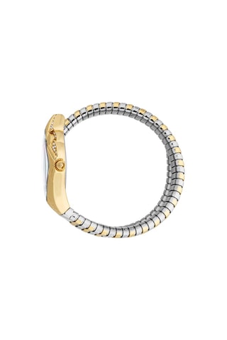 Stalen en Parelmoeren Quartz Horloge