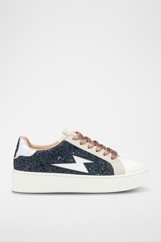 Sneakers platform Nancy - Bianco e navy