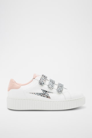 Sneakers platform Maëva - Bianco e grigio