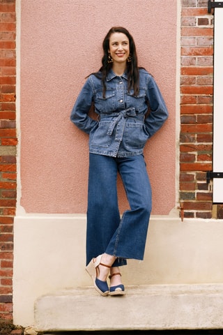 Sandali con zeppa Mariana - Blu