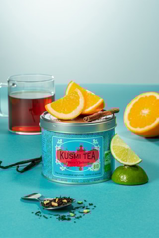 Té Prince Vladimir ecológico - Cítricos, vainilla y especias - Lata de metal - 100 g