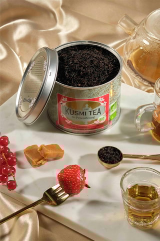 Té Saint-Pétersbourg ecológico - Frutos rojos, caramelo y bergamota - Lata de metal - 100 g