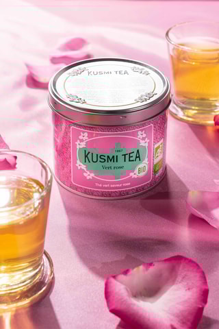 Té verde rosa ecológico - Lata de metal - 100 g