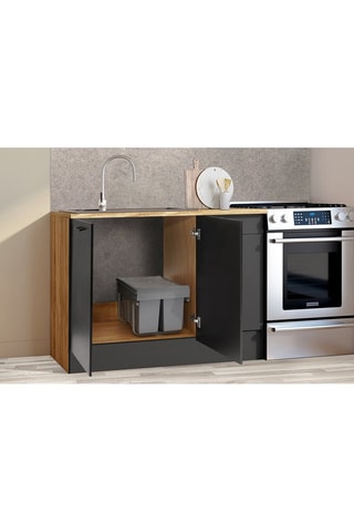 Cubo de basura con cajón para reciclaje - 31L