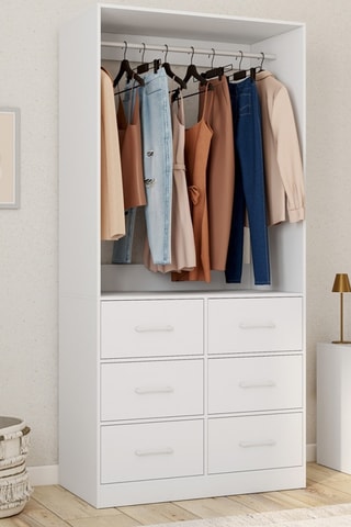 Vestidor de 6 cajones Uma - 167 x 80 x 40 cm