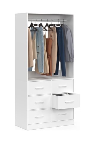 Vestidor de 6 cajones Uma - 167 x 80 x 40 cm