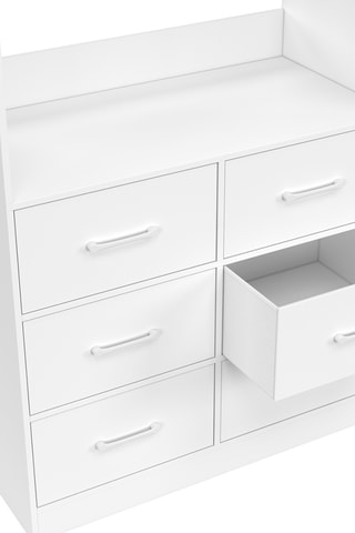 Vestidor de 6 cajones Uma - 167 x 80 x 40 cm