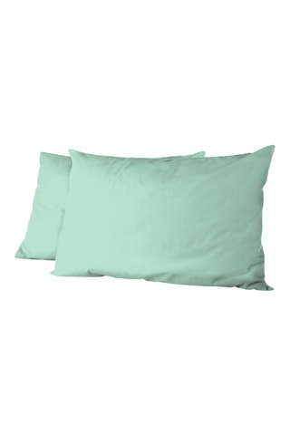 2 fundas de almohada - Verde agua