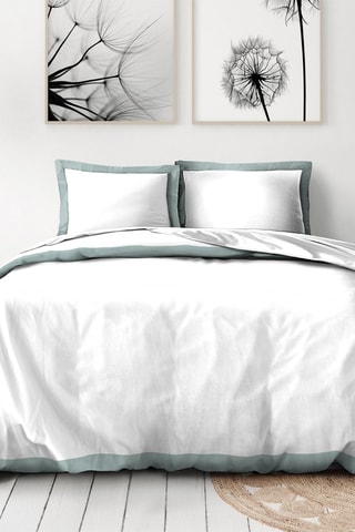 Parure de couette en percale de coton 80 fils/cm² La Melomane - Blanc