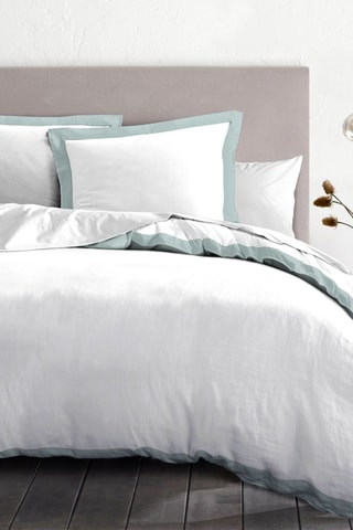 Parure de couette en percale de coton 80 fils/cm² La Melomane - Blanc