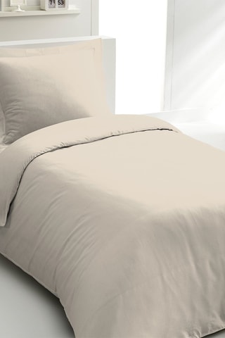 Parure de couette en percale de coton 80 fils/cm² La Partisane - Beige