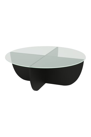 Table basse - Plateau en verre - 90 x 30 x 90 cm