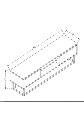 Meuble TV 2 tiroirs - 180 x 50 x 40 cm