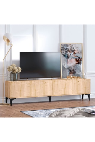 Meuble TV 4 portes - 180 x 50 x 35 cm