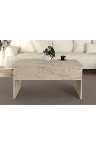 Table basse coffre Akilli - 90 x 44,8/67,6 x 52 cm