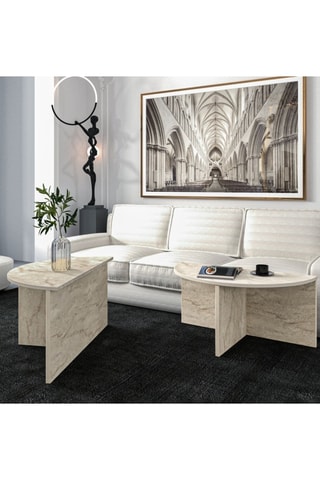 2 tables basses Dolunay - 70 x 51,8 x 38 / 70 x 47,5 x 35 cm