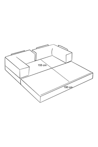 Canapé modulable convertible Comfort - Ecru - 3 places - En tissu chenille