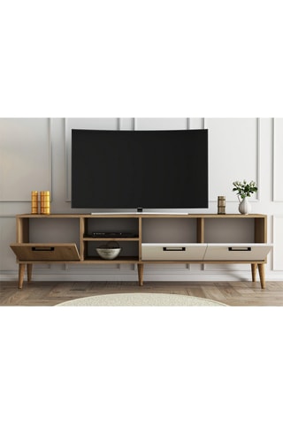 Meuble TV 3 abattants - 180 x 53 x 35 cm