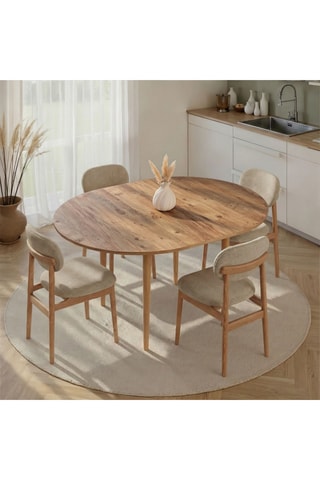 Table à manger ovale extensible Viona - 100/131 x 75 x 100 cm