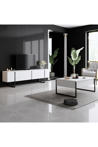 Meuble TV 2 abattants - 180 x 30 x 50 cm