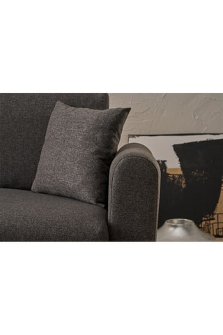  Canapé d'angle gauche convertible - Gris - En polyester