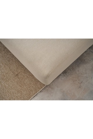 Canapé d'angle droit convertible - Crème - En polyester