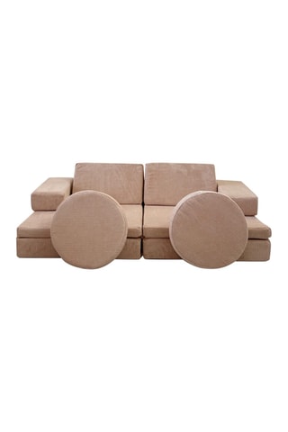 Canapé convertible Puzzle - Vieux rose - En polyester