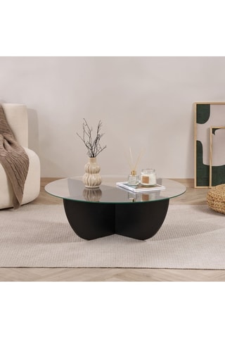 Table basse en verre - 90 x 30 x 90 cm