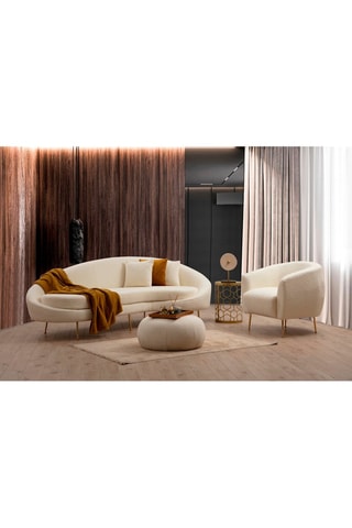 Canapé Eses - Crème - En polyester