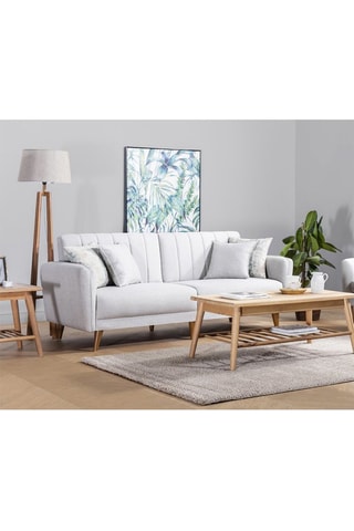 Canapé convertible Aqua - 3 places - En lin