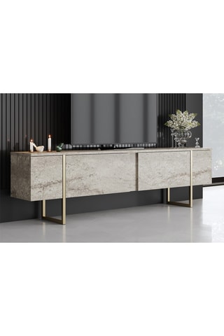 Meuble TV 2 abattants - 180 x 50 x 30 cm