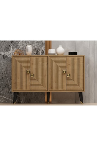 Console 4 portes Ahart  - 120 x 80 x 30 cm