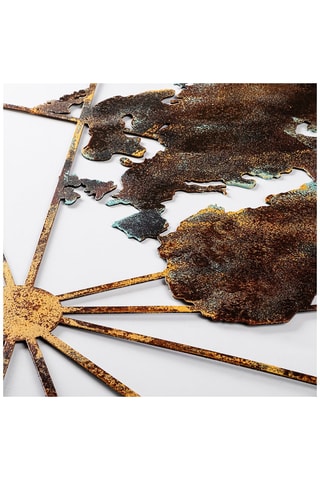 Décoration murale World Map - 120 x 60 cm - Marron