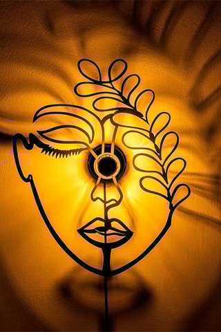 Applique Flower Faced - Nero