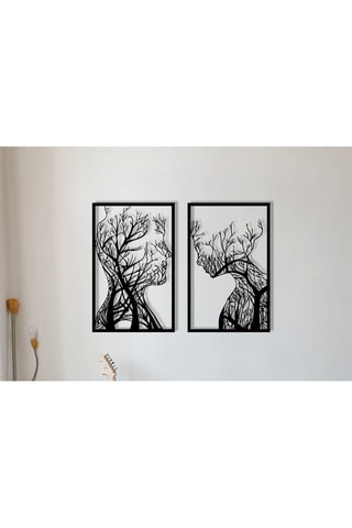 Adorno mural Lutuf - 86 x 63,5 cm - Negro