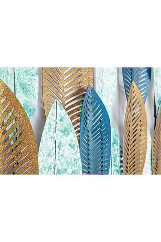 Décoration murale Bilge - 116 x 3 x 60 cm - Bleu et doré