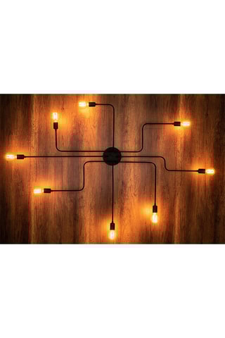 Plafondlamp Truva - Zwart - 8 x 100 W