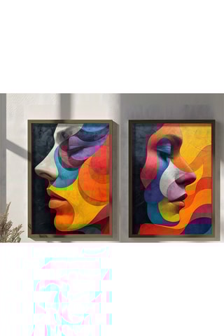 2 cuadros de MDF Rosalie2 - 50 x 70 cm