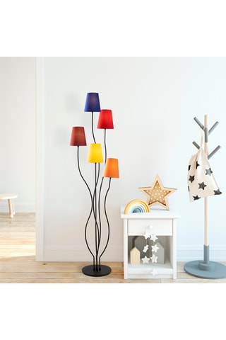 Staanlamp Fazli - Goudkleurig - 5 x 40 W