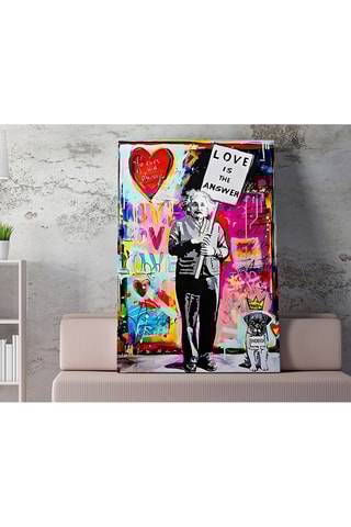 Cuadro Einstein "El amor es la respuesta" - Banksy - 50 x 70 cm - Reproducción