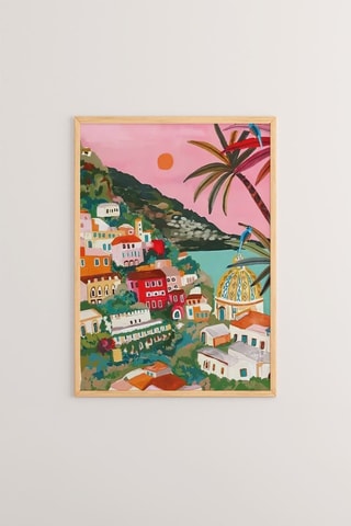 3 cuadros de madera - Rosa - 33 x 48 x 2 cm