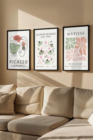 3 cuadros de madera - Beige - 33 x 48 cm