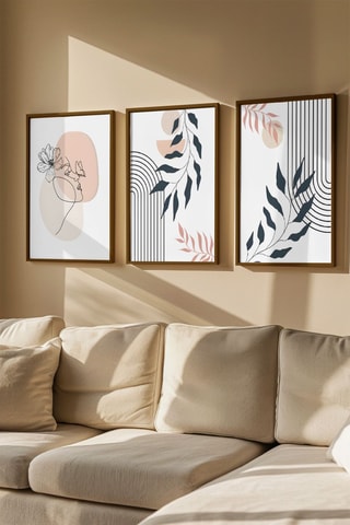 3 cuadros de madera - Beige - 33 x 48 cm