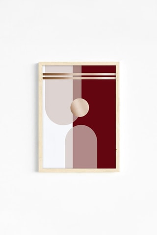 3 cuadros de madera - Burdeos - 33 x 48 x 2 cm