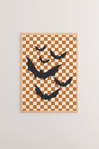 3 cuadros de madera - Naranja - 33 x 48 x 2 cm